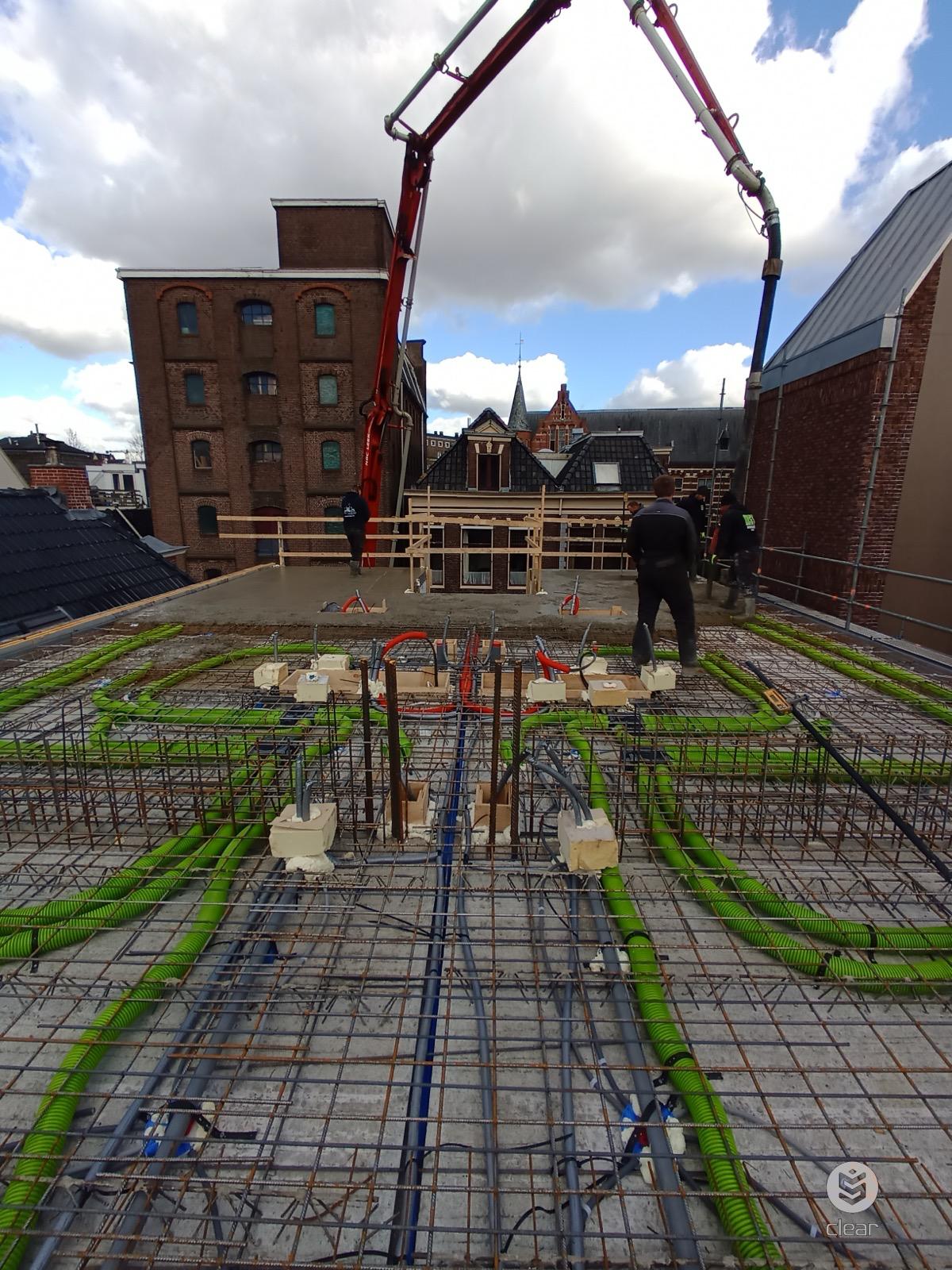 Beton storten met pomp